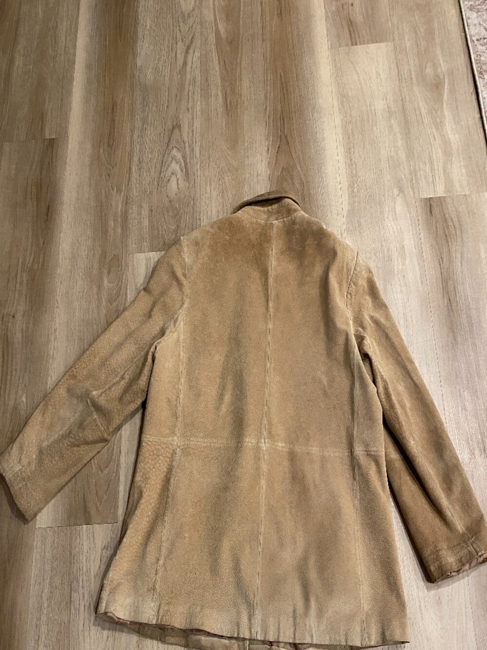 Bernardo Genuine Leather Suede Jacket XL Camel Tan Distressed Vintage - Picture 2 of 16